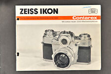 Zeiss Contarex Bullseye Broschüre mit DM-Preisen (A-5 Größe, gelocht)
