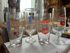 4x Altes Bierglas Landskron