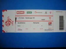 23/24 Ticket 1. FC Köln HSV Hamburger SV Eintrittskarte Sammler Bundesliga