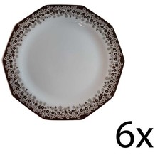 6er Set Kuchenteller Dessertteller Frühstücksteller Arabella Atelier Blumendekor