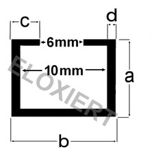 Alu C-Profil 9x14x4x2mm