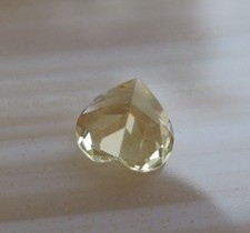 Echter Citrin Herz facettiert