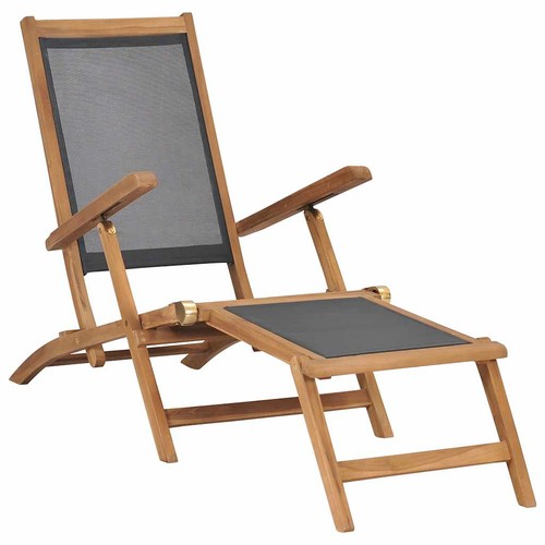 Teak massiv liegestuhl mit - massiv,