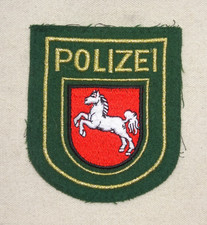 Polizei Armabzeichen Abzeichen Niedersachsen für Uniform Grün Filz gestickt