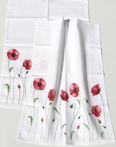 Geschirrtücher mohnblume - geschirrtücher,