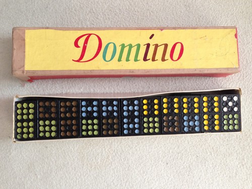 Altes bunt domino spiel - altes,