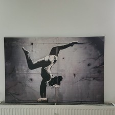 Leinwandbild 120x80cm Mit Einem Motiv Von Pop Art Künstler Banksy