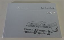 Betriebsanleitung / Handbuch Mercedes Benz Vito W638 108 D, 110 D, 113 von 1995