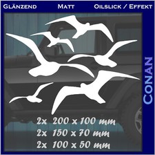 6x Möwen Aufkleber Nordsee -