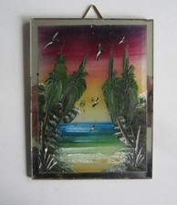 3 Handgemalte Bilder auf Spiegel aus Isla Margarita - Venezuela