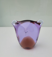 Glaseule Eule Glaskunst Bohemia Glass  Made in Czechoslovakia  Miroslav Klinger 