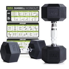 Hexagon Hanteln Gummiert