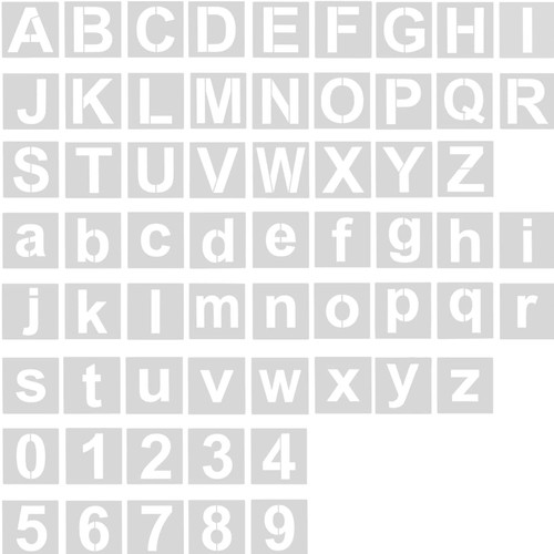 Alphabet zahlen schablonen - zahlen,