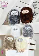 King Cole Luxus Pelz Und Dk Kniting Muster Baby Eulen 9122