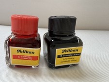 2 x Tusche Pelikan rot + schwarz