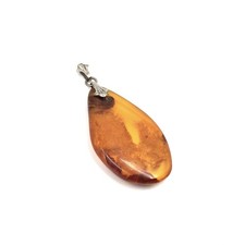 835 Silber Anhänger Bernstein