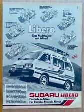 Subaru Libero Multitalent mit Allrad Oldtimer Original 1985 Vintage Ad Werbung