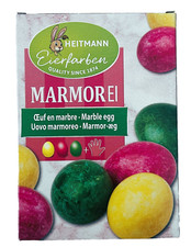 1x Eierfarben Marmor Ei/Glanz