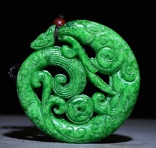 5.5CM Alte grüne Jade Carve