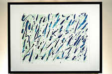 Günther Uecker handsigniert bezeichnet Geschriebene Bilder I gerahmt 62 x 82 cm