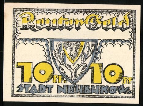 Notgeld neubukow pfennig - 10,