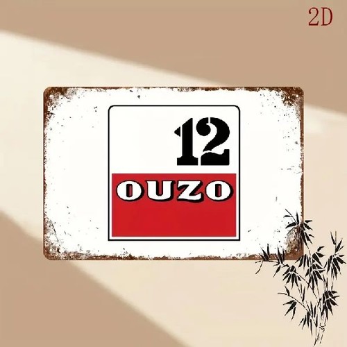 Blechschild ouzo das - blechschild, 12