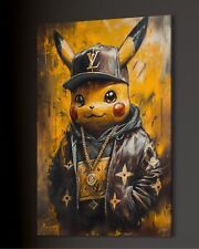 Pikachu Leinwand Bild Pokemon Farbig Cartoon Pop Art Cool Anime Manga BTC