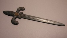 Antique Dolch Solingen Brieföffner dagger Ritual Wappen Gusseisen