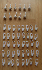 51 Stück Faltenlegehaken, Gardinenhaken, Überklipshaken, Gardinenringe -  weiß