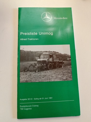 Original preisliste unimog - original,