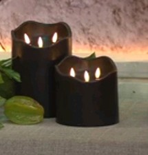 B-Ware ELAMBIA 2 LED-Kerzen je 3 Luma-Flammen 5h-Timerfunktion Tü