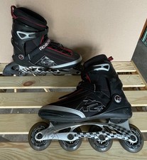 Inline Skates, Gr. 46, 80 mm Rollen, schwarz, guter gebrauchter Zustand.