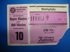 77/78 Ticket FC Bayern