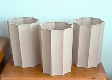 3 Lampenschirme DISLI, beige, 9eckig, sehr stabil, neuwertig