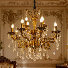 Vintage Kristall Kronleuchter 6/8/12 Flammig Lampe Deckenleuchte Hängelampe E14