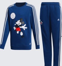 Adidas Trainingsanzug Football Mickey Maus neu OVP Größe 152 Navy blau set kind