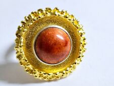 Original Charlotte 21/M - große Scheibe in Silber 22 kt goldplattiert