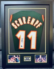 Detlef Schrempf signiertes SuperSonics Custom Jersey / NBA / Beckett / Frame