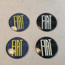 NOS alte Lagerware 50er Jahre Fiat Glas Embleme 30mm Vintage Oldtimer Logo