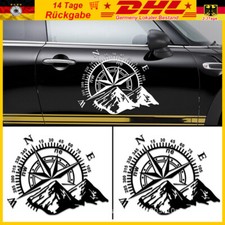2X Auto Aufkleber Kompass