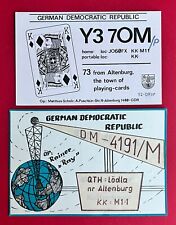 2 x DDR Reklame QSL AK Funk Karte ALTENBURG Skat Karten 1974/91 ( 118733