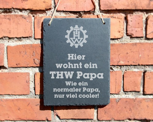 Schiefertafel thw papa - schiefertafel, "thw
