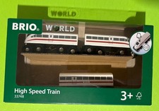 Brio World 33748 Eisenbahn Schnellzug mit Sound ( ICE ) , Holz,3 teilig 3+ Jahre