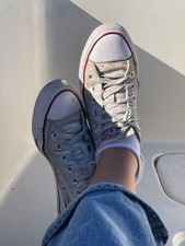 Converse Chucks Low Weiß • Stark getragen • Vintage Used Look