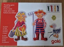Gedultspiel Fädelspiel von Goki 10 Teile