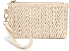 Damen Stroh Clutch Tasche