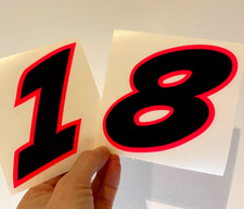 zweifarbige Motorrad Zahlen