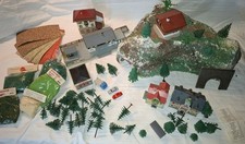 Konvolut DDR Modelleisenbahn Zubehör TT 1970/80er Jahre Tunnel Bäume Häuser  usw