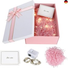  Geschenkbox mit Deckel, 25x18x8,5cm Geschenkkarton, Geschenkverpackung mit 