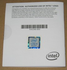intel core i5 9th gen sticker aufkleber zb 9400 9500TE 9600kf wie neu original
